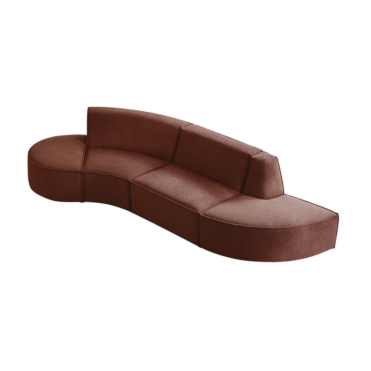 Banquette en Tissu, DARIO rouge, TIKAMOON