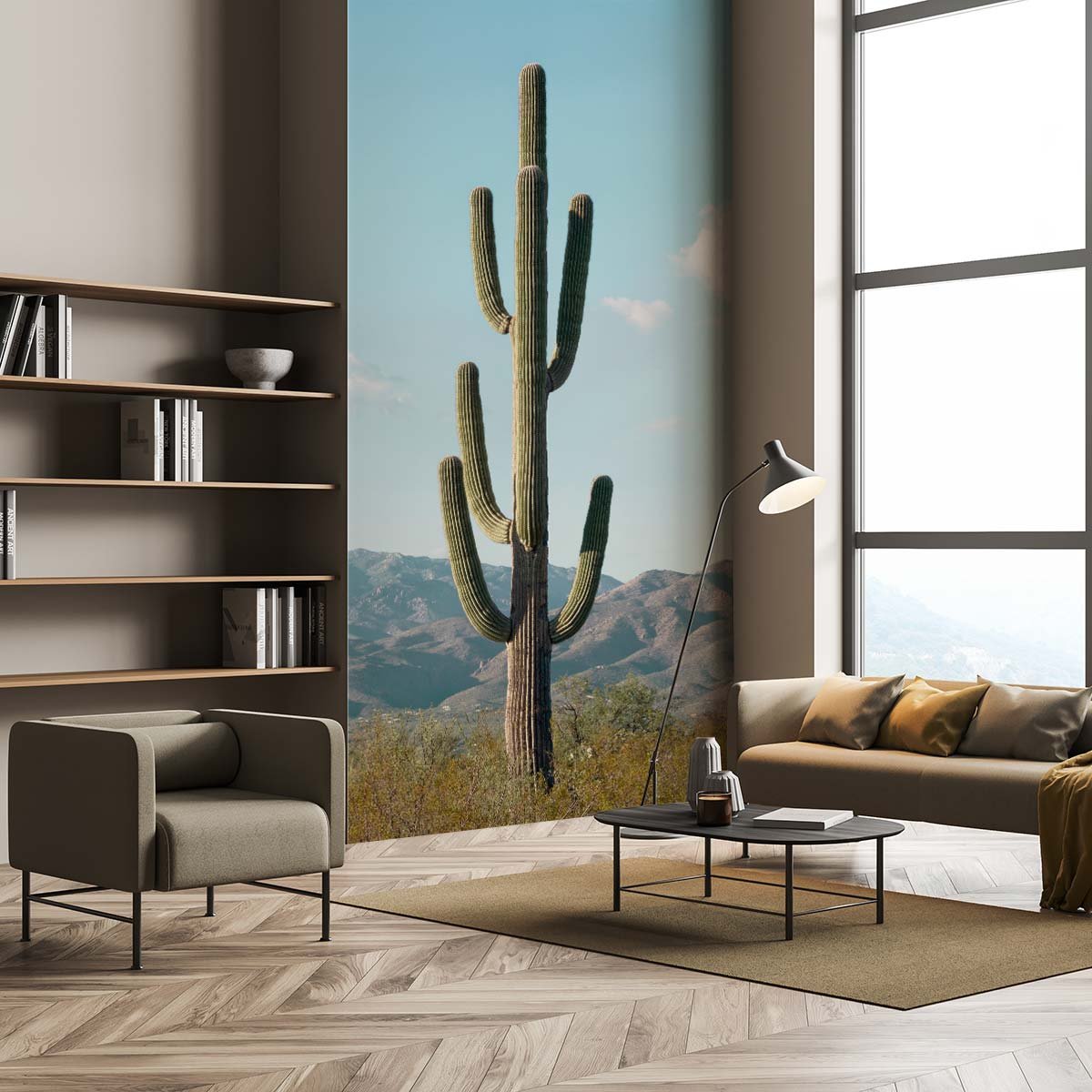 Papier peint jungle cactus mexico intissé, HEXOA