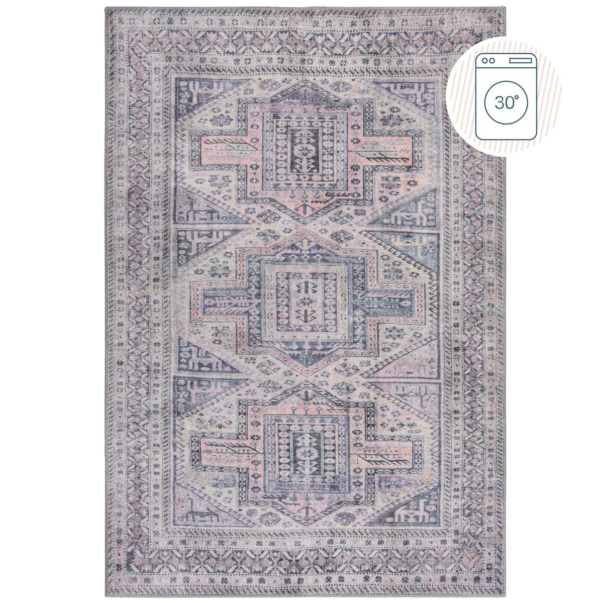 Tapis lavable OTIS rose, FLAIR RUGS
