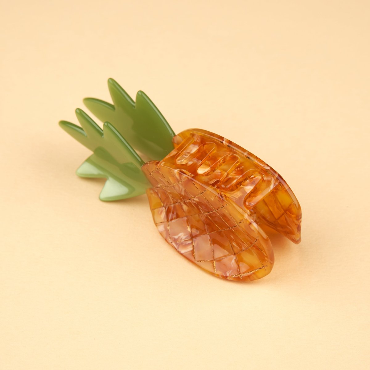 Pince à cheveux ANANAS orange et vert, COUCOU SUZETTE