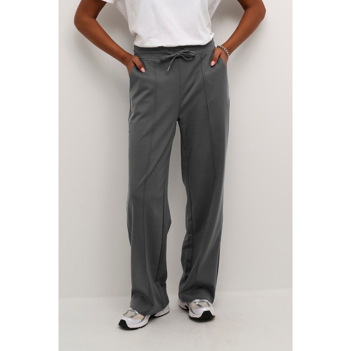 Pantalon Tricoté noir black oyster, KAFFE