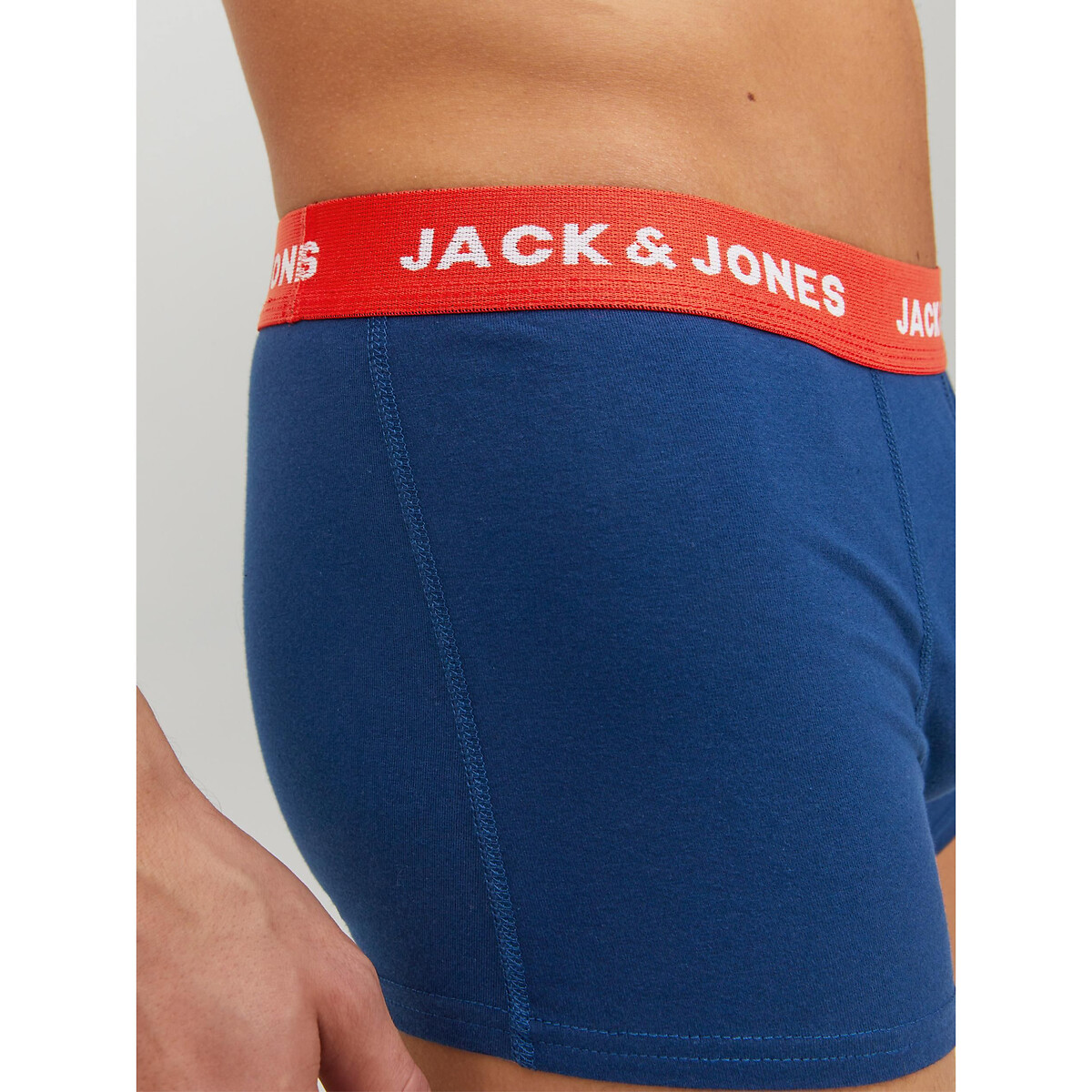 Set van 5 boxershorts zwart+blauw, JACK & JONES