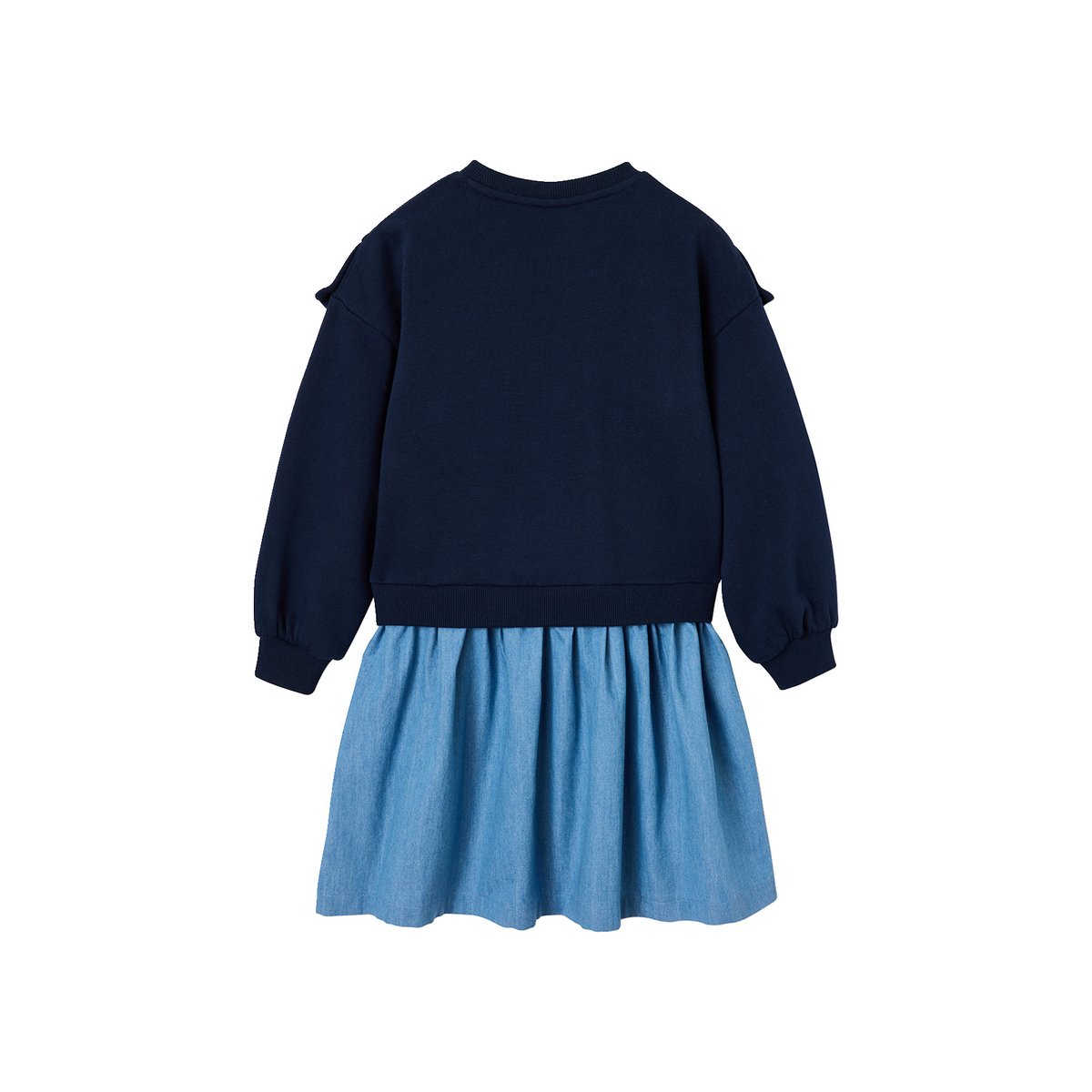 Robe manches longues marine, VERTBAUDET