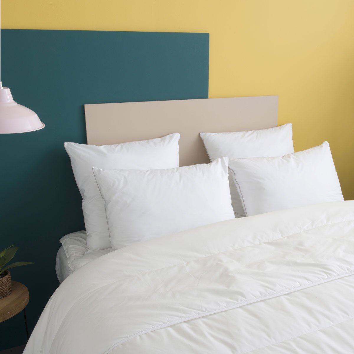 Oreiller MOELLEUX Toucher Duvet - Coton - Arsène blanc, WAKE ME GREEN