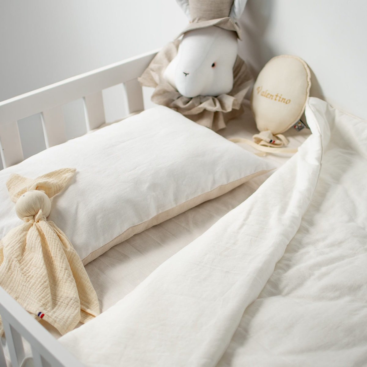 Couette et oreiller - prêt à dormir en lin lavé LIN LINO beige, SEVIRA KIDS
