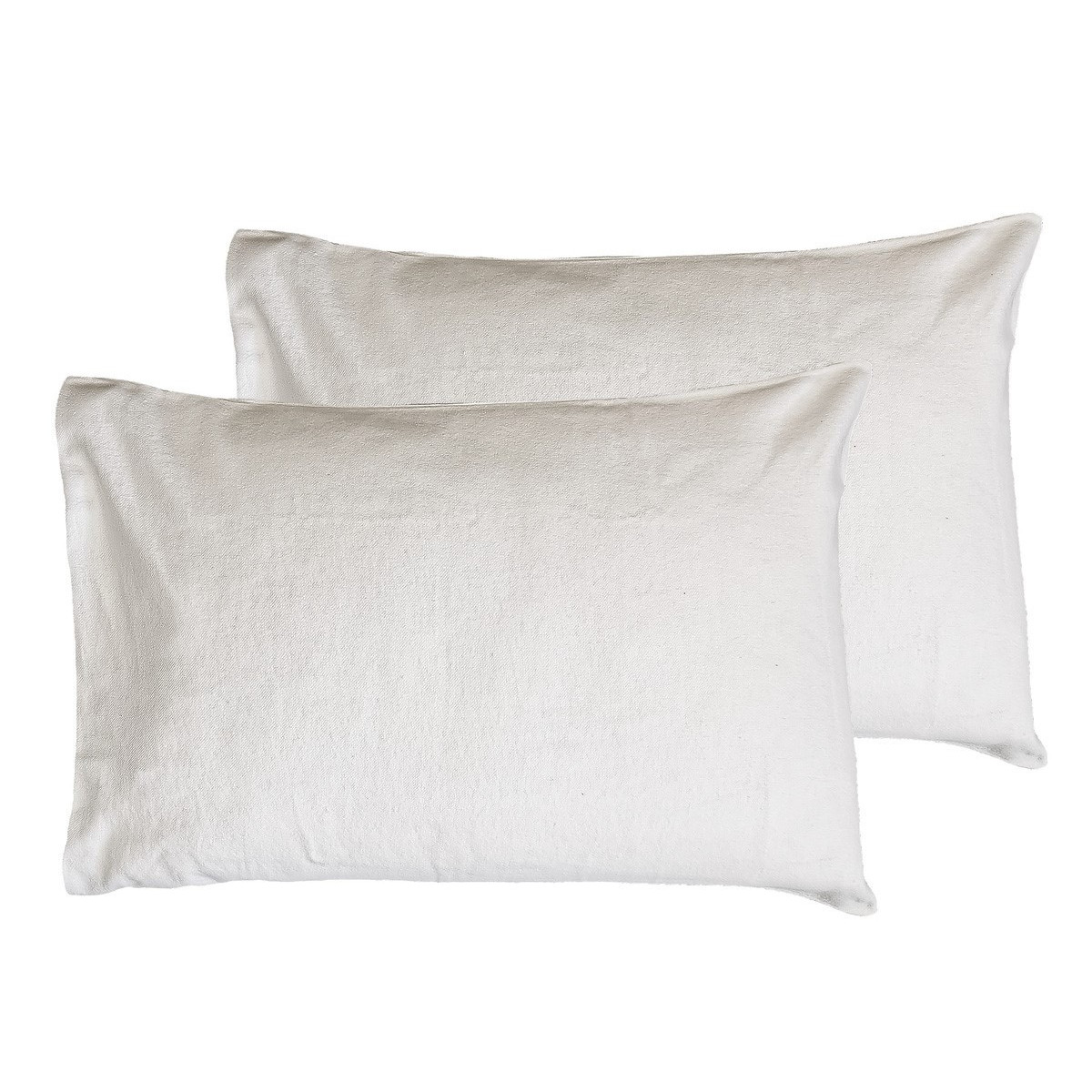 2 protège-oreillers en coton 200 g/m² CONFORT blanc, SENSEI MAISON