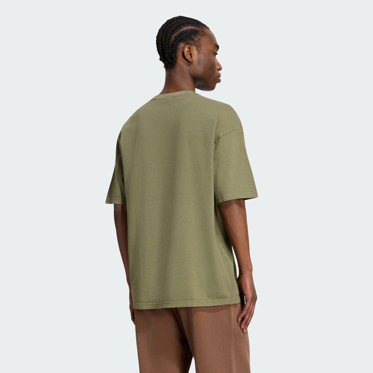 T-Shirt Ample Emmanchures Tombantes Délavé Trèfle Essentials T-Shirt Ample Emmanchures Tombantes Délavé Trèfle Essentials olive strata, adidas Originals