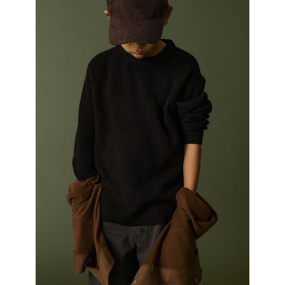 Pull En Maille rouge - chocolate plum1, NAME IT