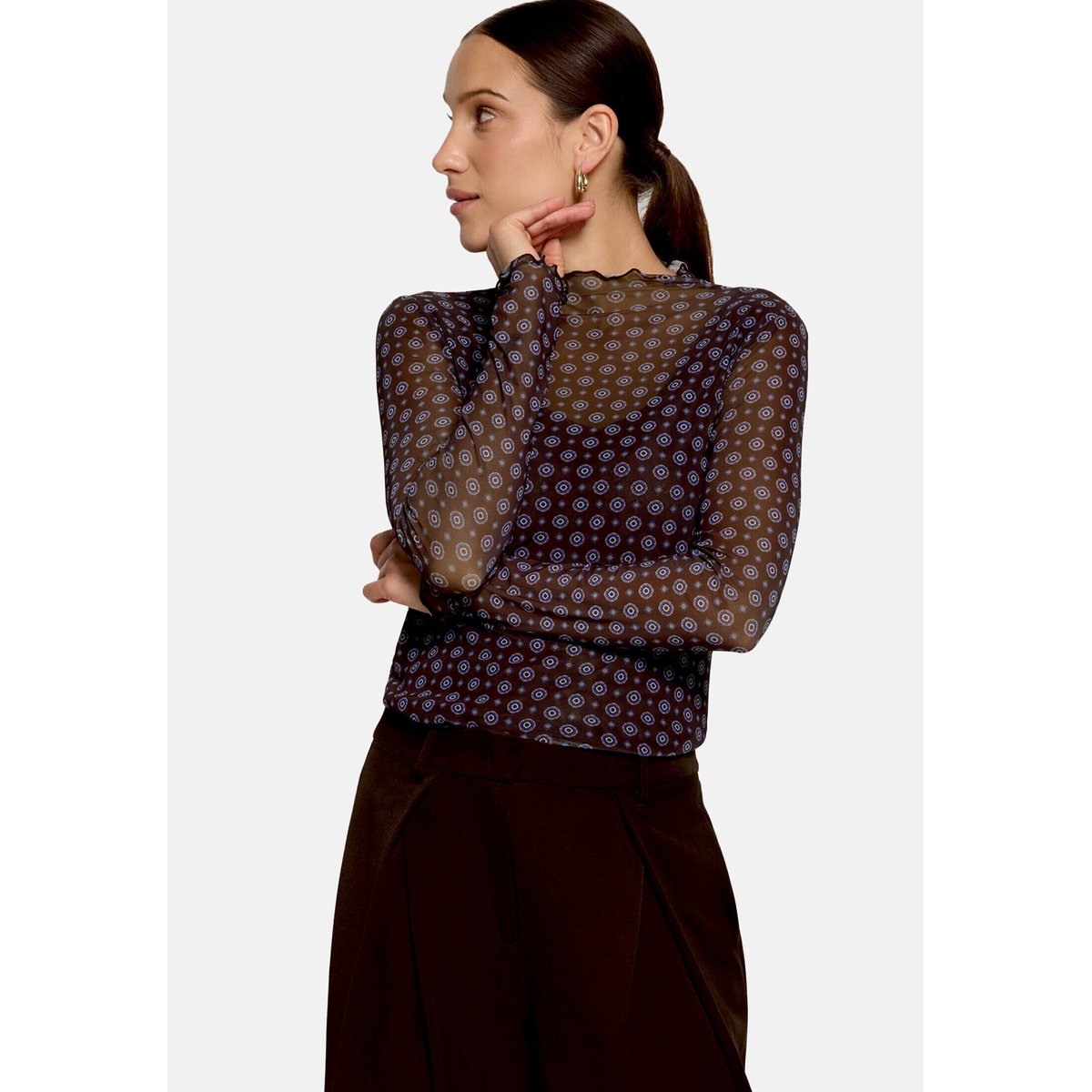 T-shirt à motifs brown/blue, ZERO