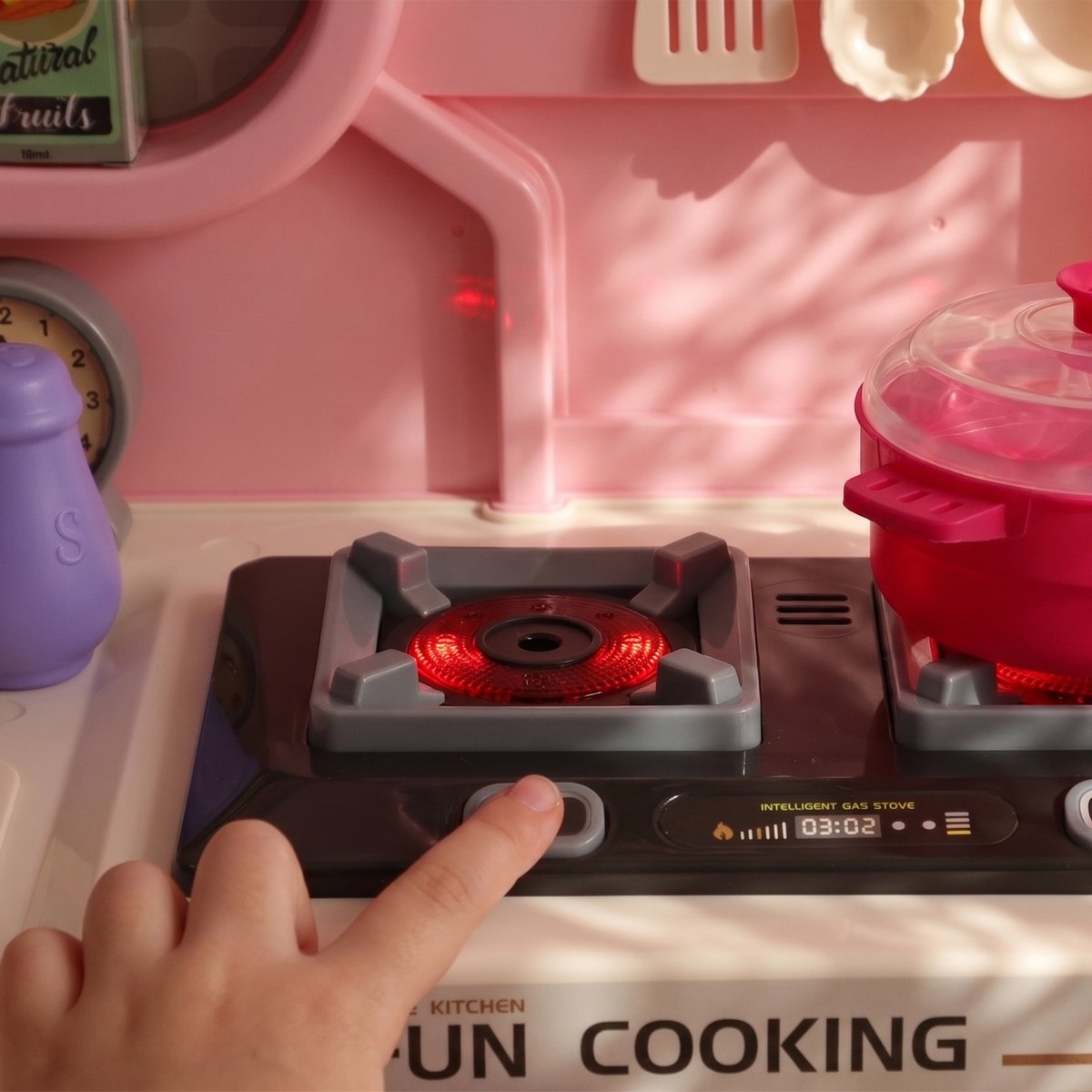 Ensemble de cuisine pour enfants Plastique rose, blanc, AIYAPLAY