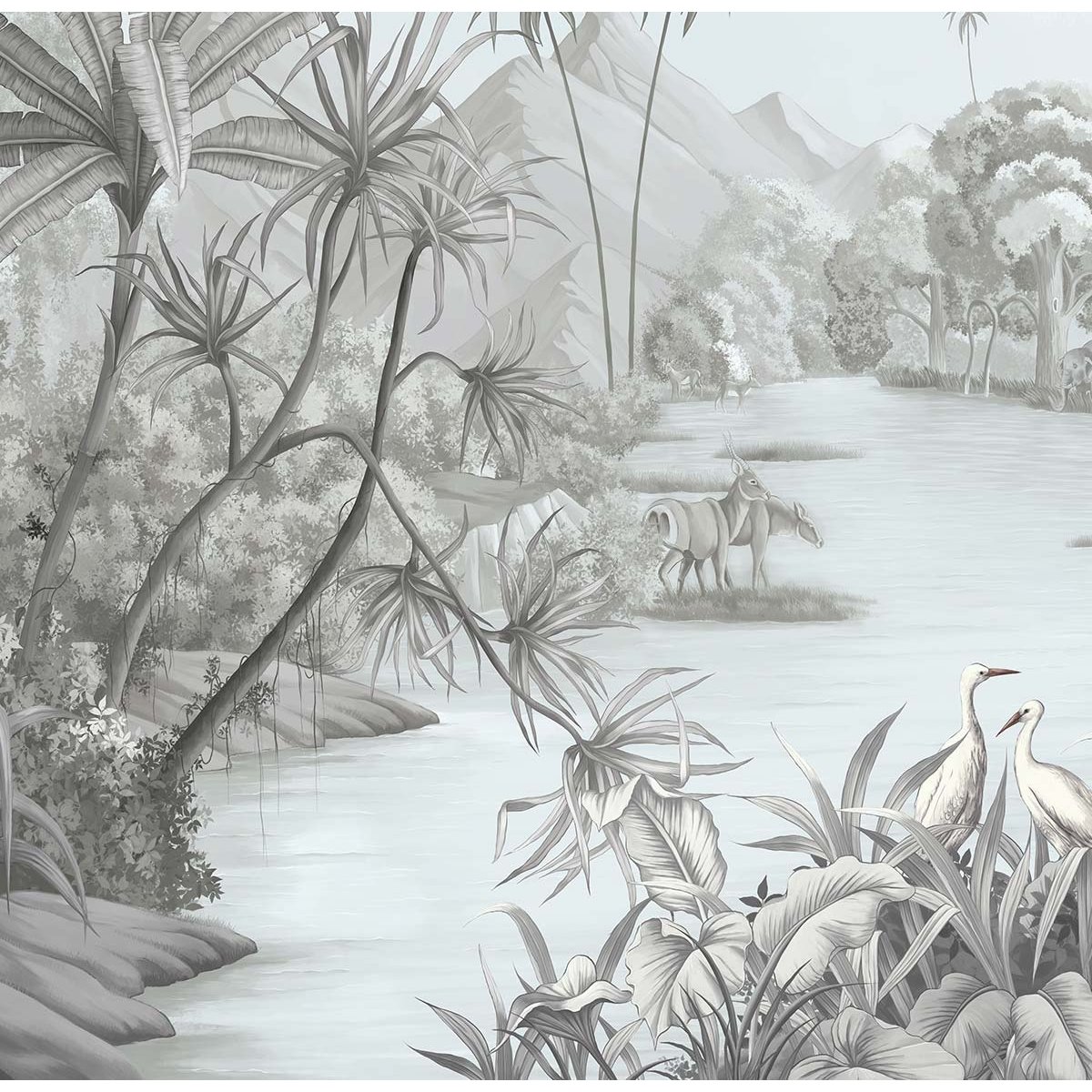 Papier peint jungle intissé, HEXOA