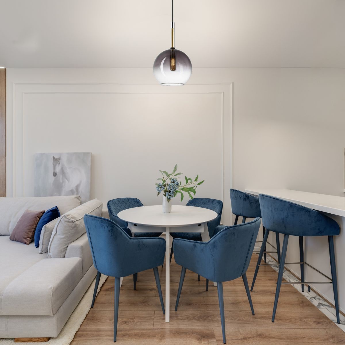 Suspension EMPIRE chromé, IDEAL LUX