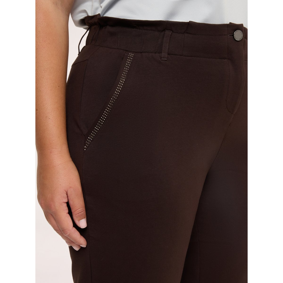 Pantalon Balloon en molleton marron, FIORELLA RUBINO