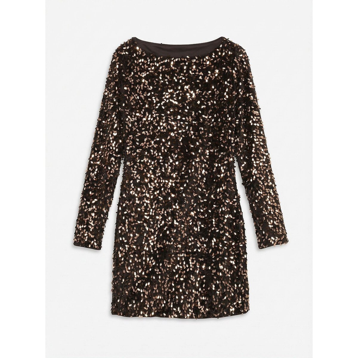Abito corto con paillettes marrone cioccolato, VERO MODA