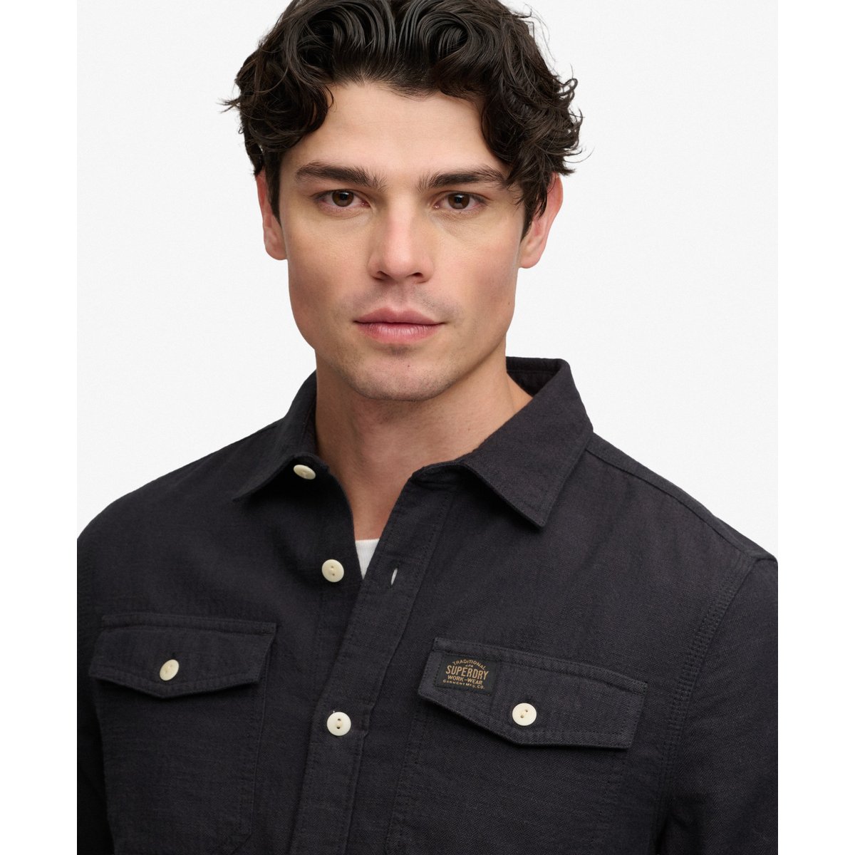 Chemise Workwear à Chevrons noir, SUPERDRY