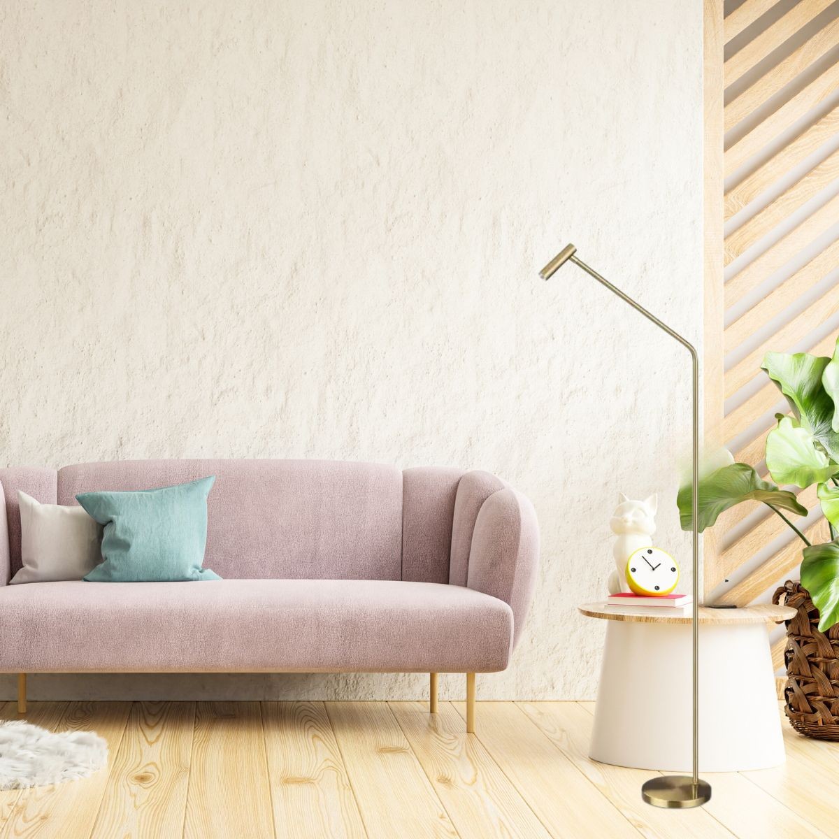 Lampadaire EASY laiton, IDEAL LUX