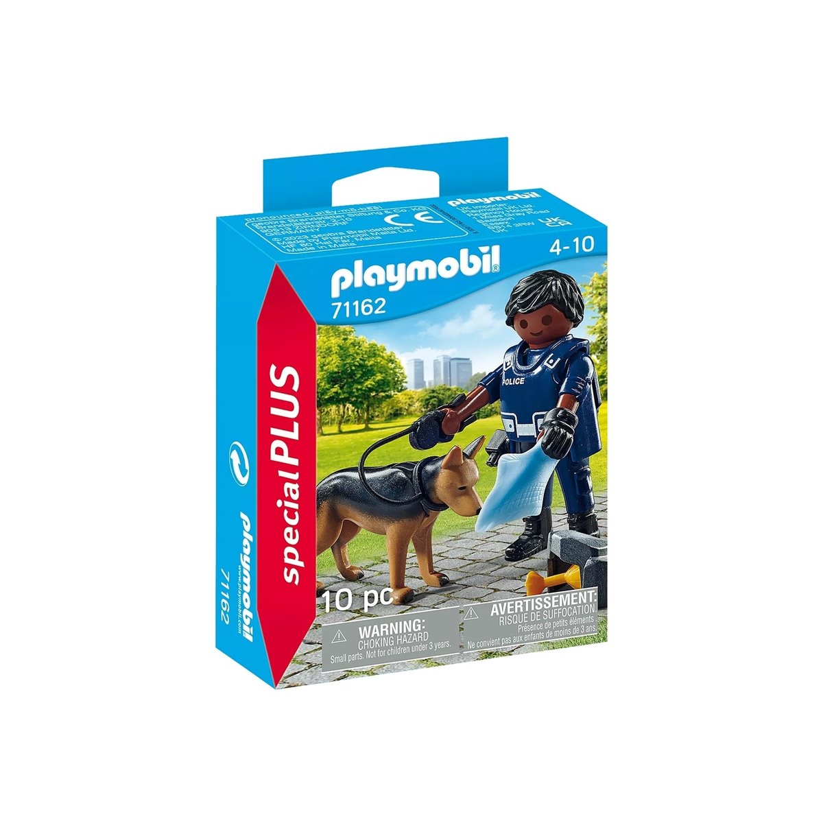 Special Plus Policier avec chien de recherche multicolore, PLAYMOBIL