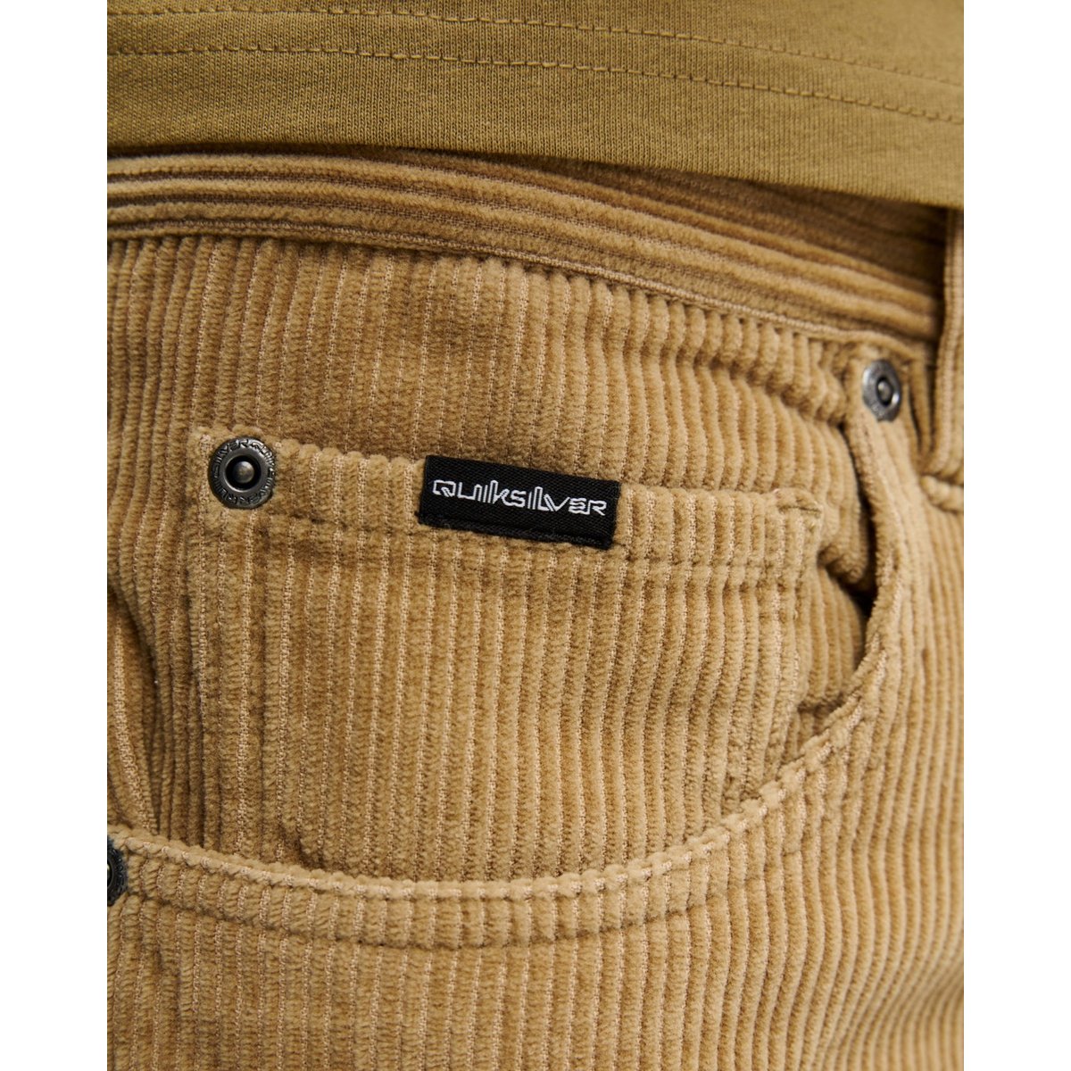 Pantalon droit en velours côtelé beige kelp, QUIKSILVER