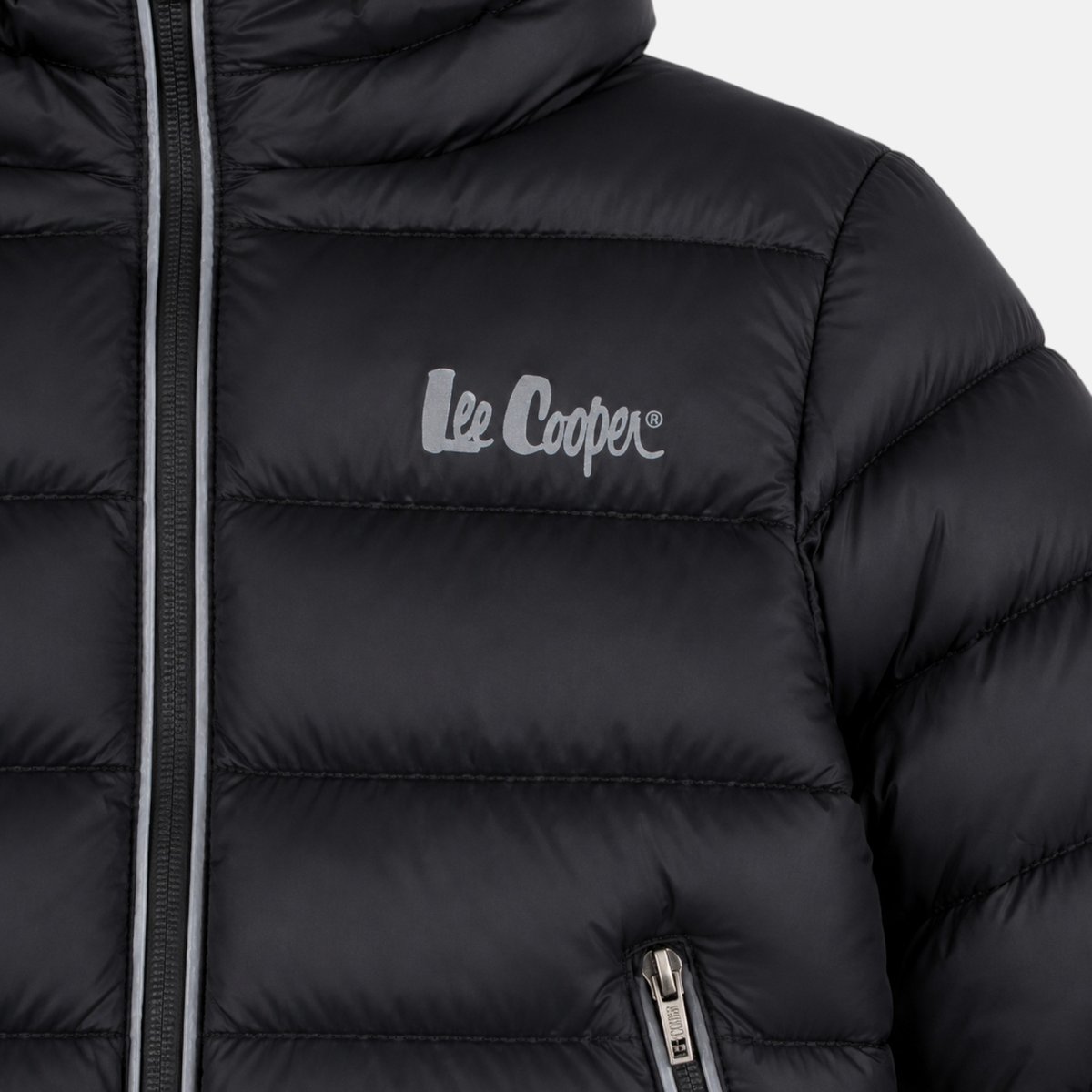 Doudoune matelassée zippée à capuche HIMALAYA noir, LEE COOPER
