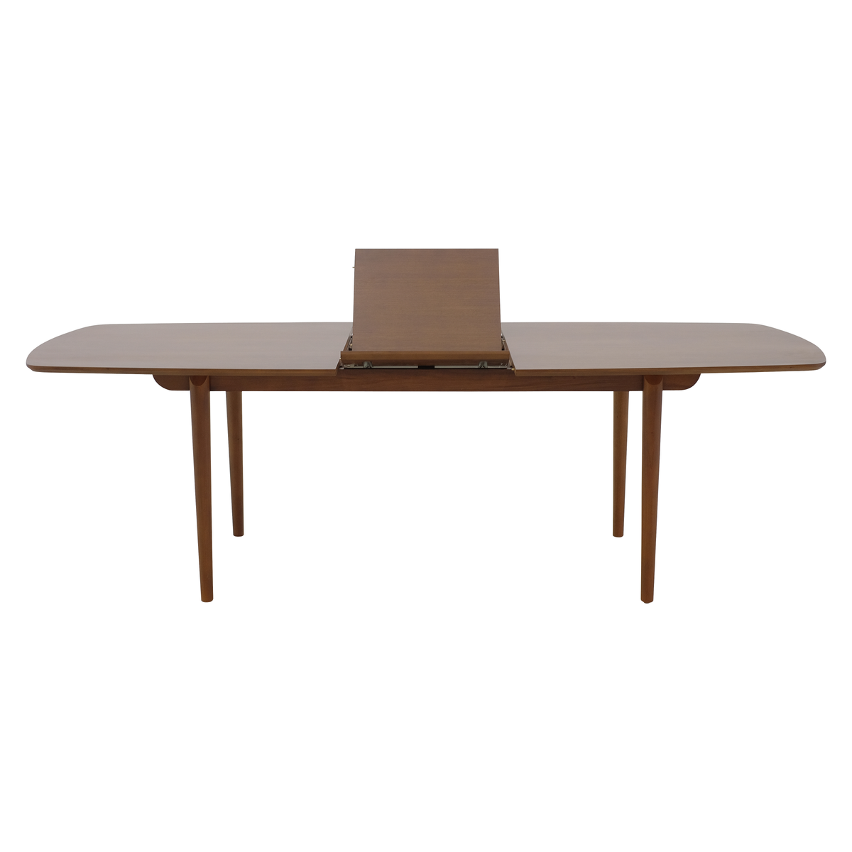 Table repas 200 cm avec allonge de 50 cm acajou massif naturel foncé, ZAGO