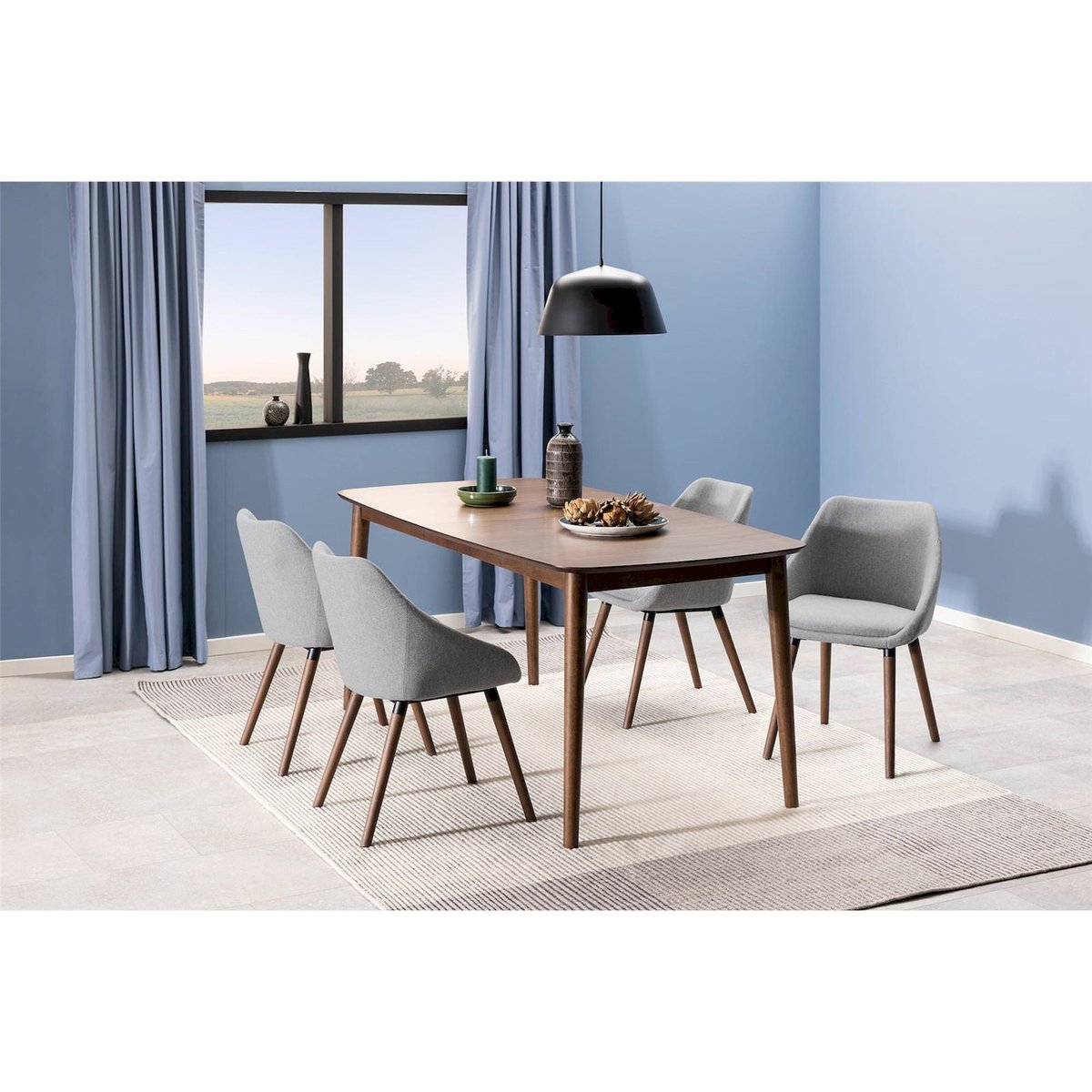 Table extensible en bois collection ELISMA noyer, RECOLLECTION