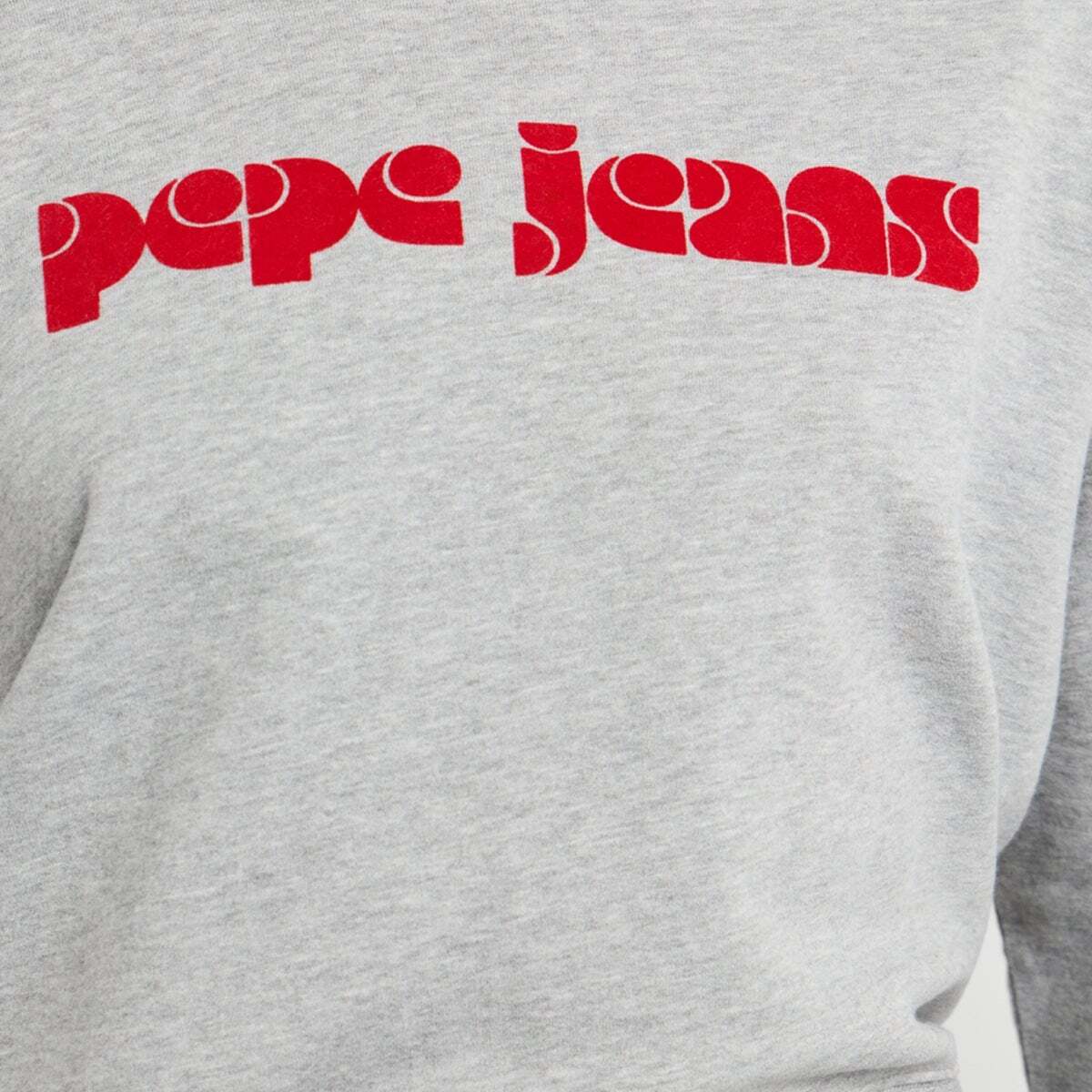 Sweat-Shirt À Col Rond Avec Logo Rétro gris chine, PEPE JEANS