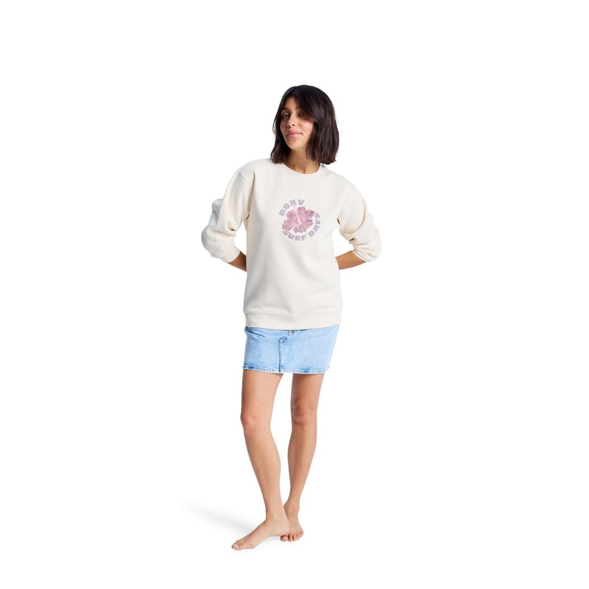 Sweat SURF STOKED BRUSHED. beige parchment, ROXY