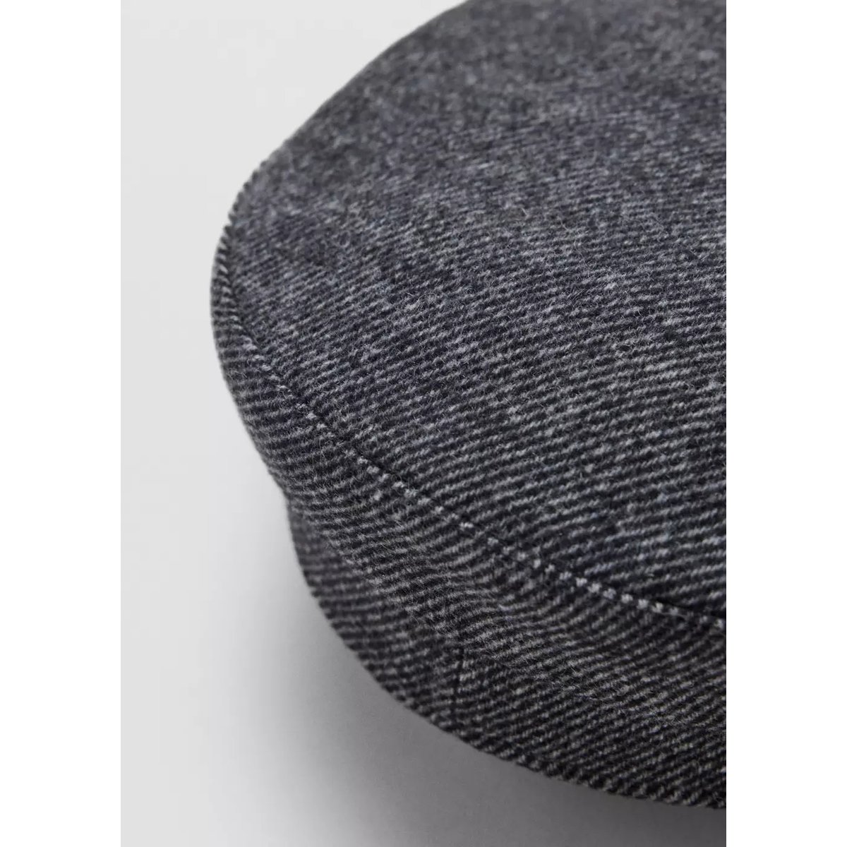 Casquette style marin en laine mélangée gris chiné moyen, MANGO