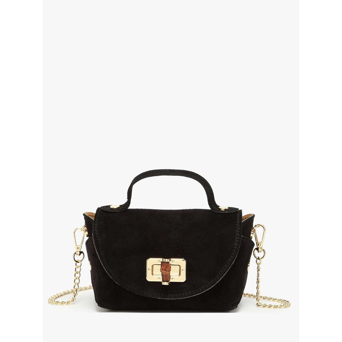 Sac bandoulière Velvet cuir nero, MILANO