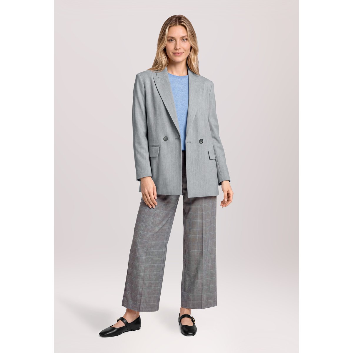 Blazer long à poches grey melange, BETTY & CO