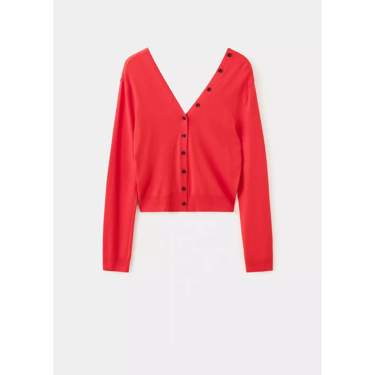 Cardigan maille boutons rouge, MANGO