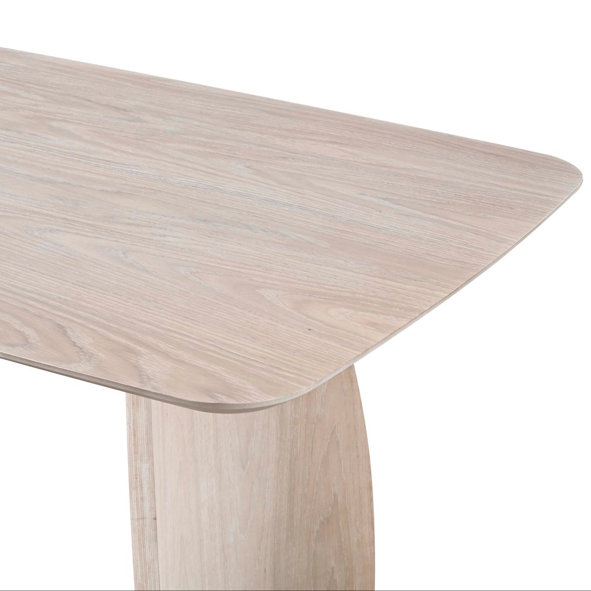 Table repas 180 cm placage chêne naturel clair, ZAGO
