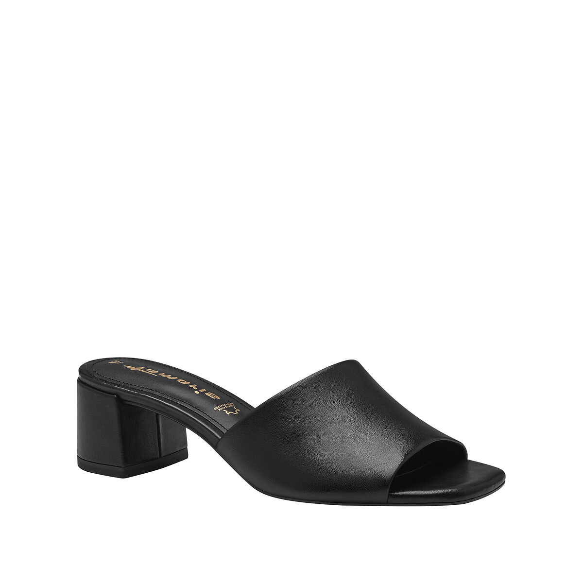 Mules à talon noir, TAMARIS