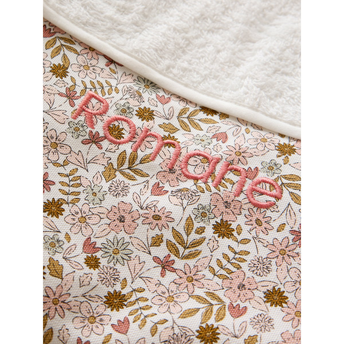Matelas à langer + 2 tapis de change FLORA blanc imprimé, VERTBAUDET