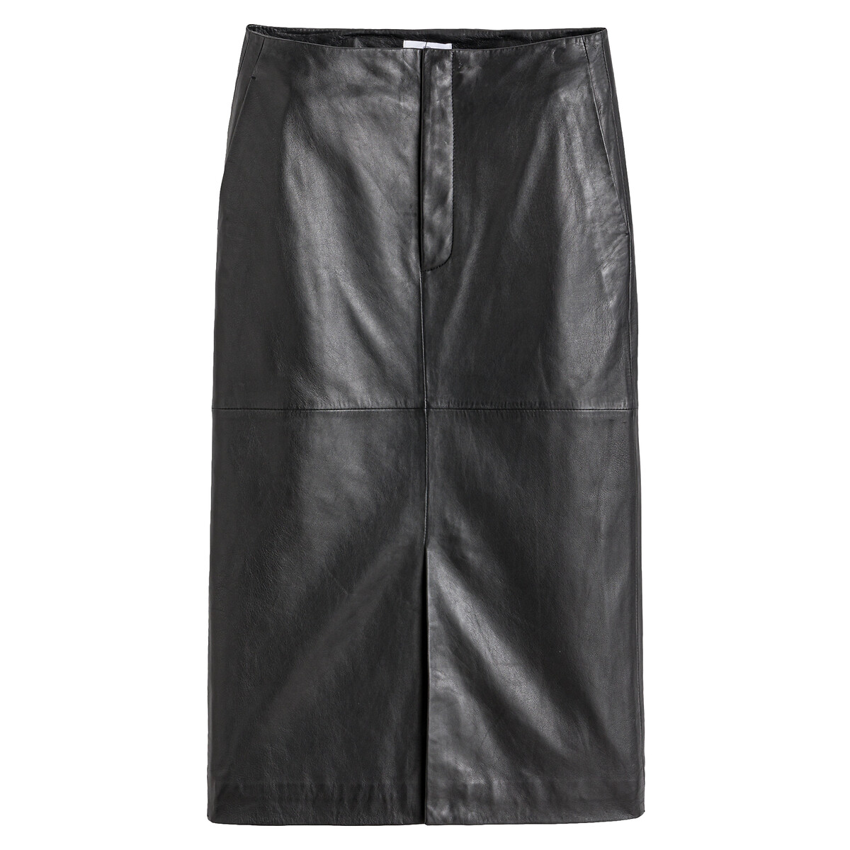 Leather Midi Pencil Skirt black, LA REDOUTE COLLECTIONS