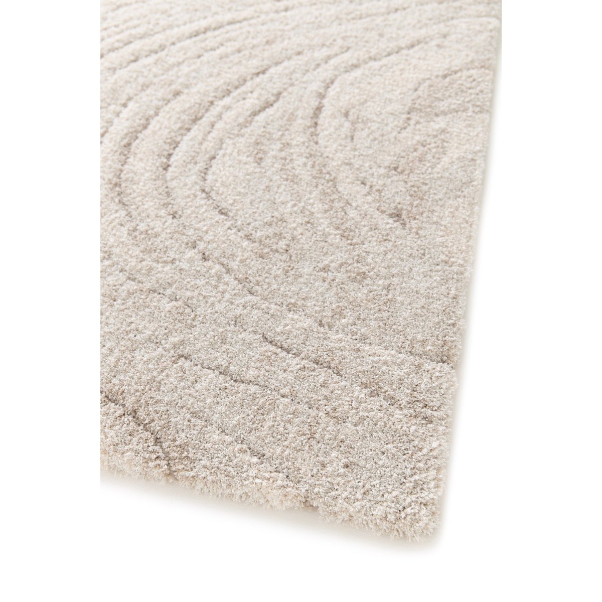 Tapis effet relief toucher ultra doux BRUME beige sable, AFK LIVING