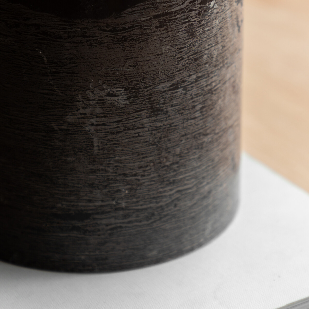 15cm LED 3-Wick Candle in Mocha brown              , ÉDITÉ