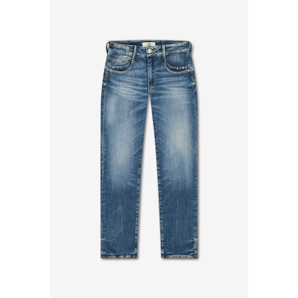Jeans push-up slim taille haute PULP, 7/8ème blue, LE TEMPS DES CERISES