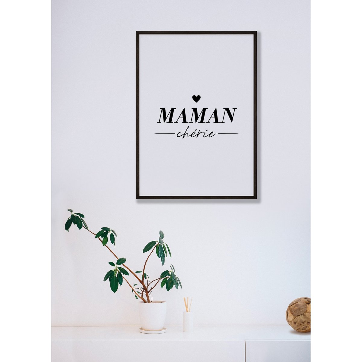 Affiche Maman chérie blanc, L'AFFICHERIE