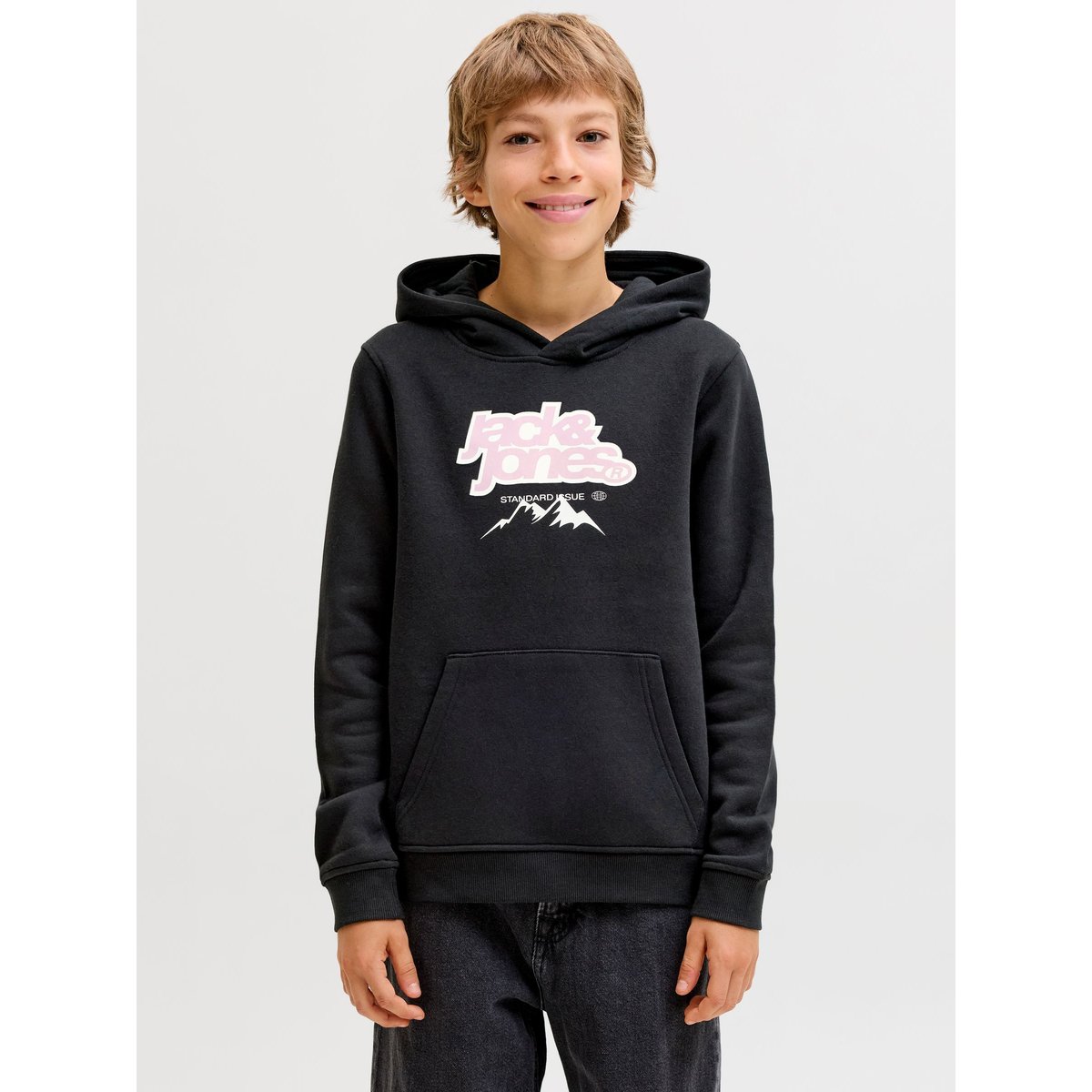 Sweat À Capuche noire - black, JACK & JONES JUNIOR