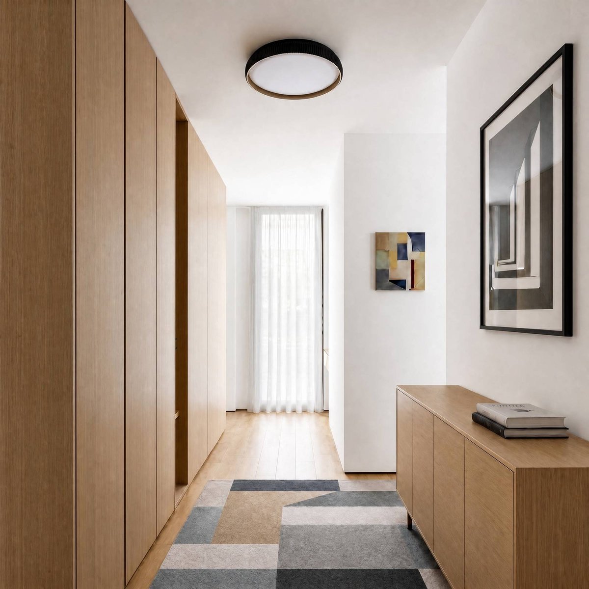 Plafonnier  moderneLED, Jovian noir, doré, blanc, LINDBY