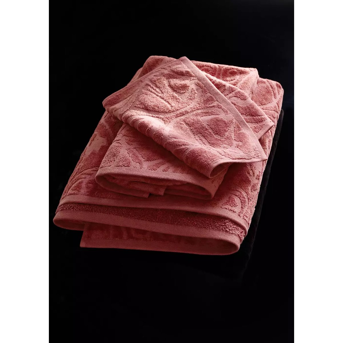 Serviette de bain en coton jacquard 90 × 150 cm orange brûlé, MANGO HOME
