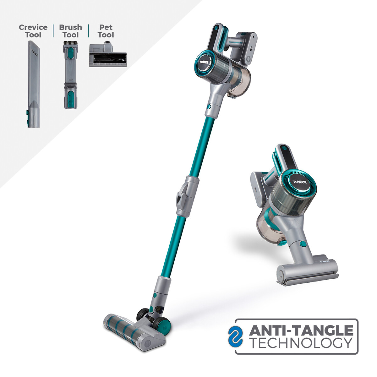 VL80 Flexi Pet Cordless Anti Tangle Vacuum - T513011 teal, TOWER