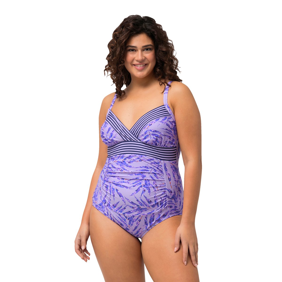 Maillot de bain à bonnets souples. Imprimé hortensia, ULLA POPKEN