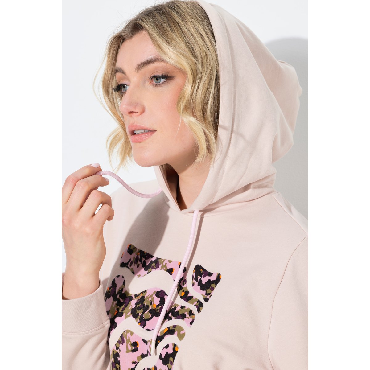 Sweat-shirt à capuche lin, ULLA POPKEN