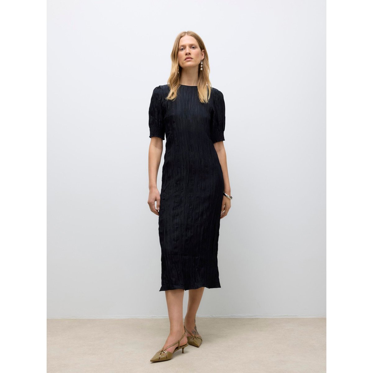 Robe Plissée noire - black, VERO MODA