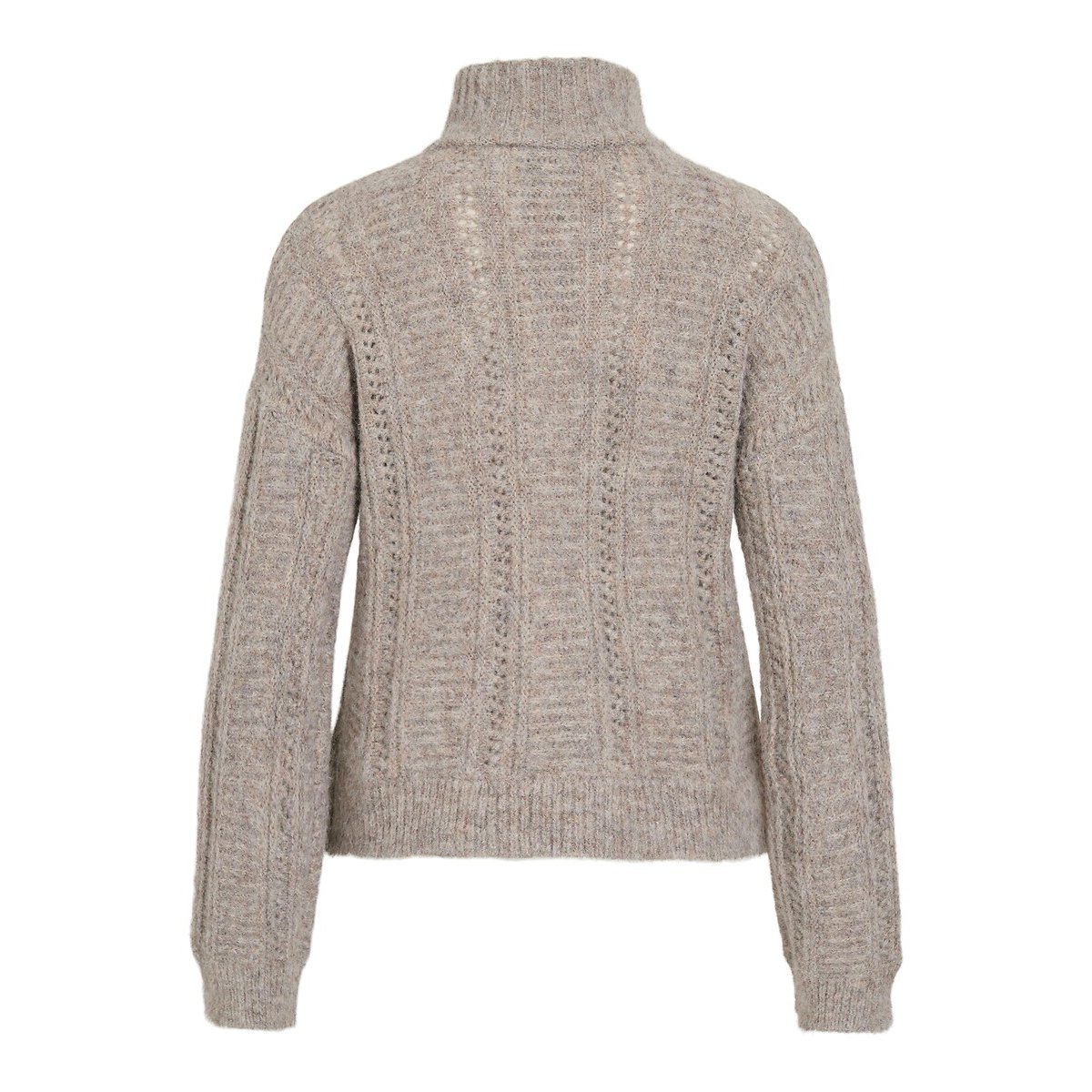 Pull manches longues demi-zippé beige, VILA