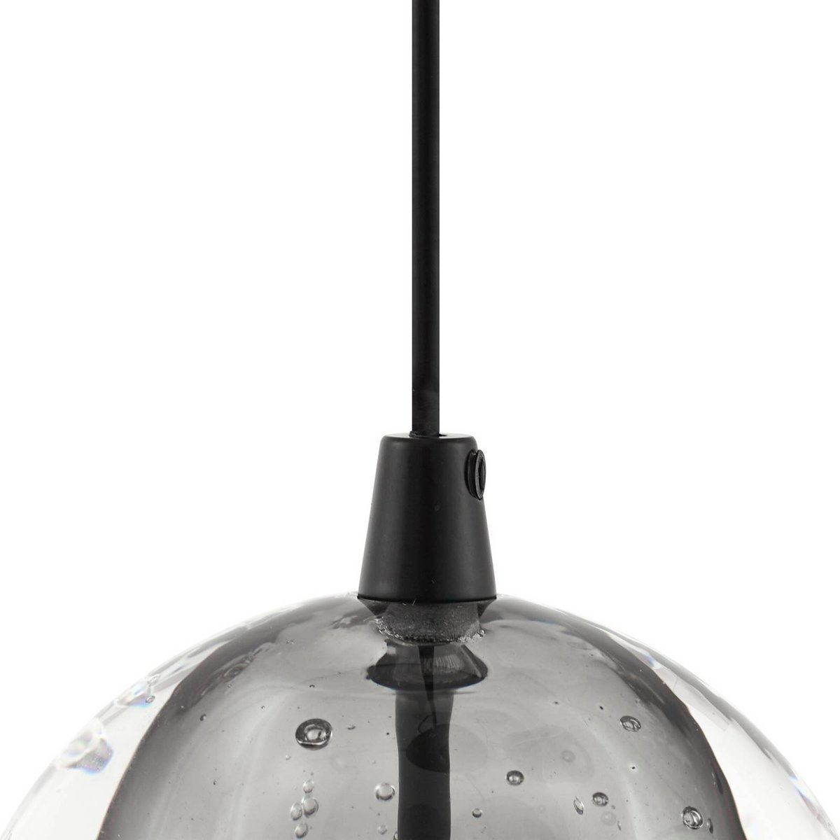 Suspension en verre moderneLED, Hayley clair, noir, LUCANDE