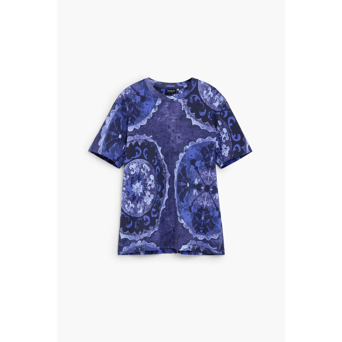 T-shirt à manches courtes imprimé bleu, DESIGUAL