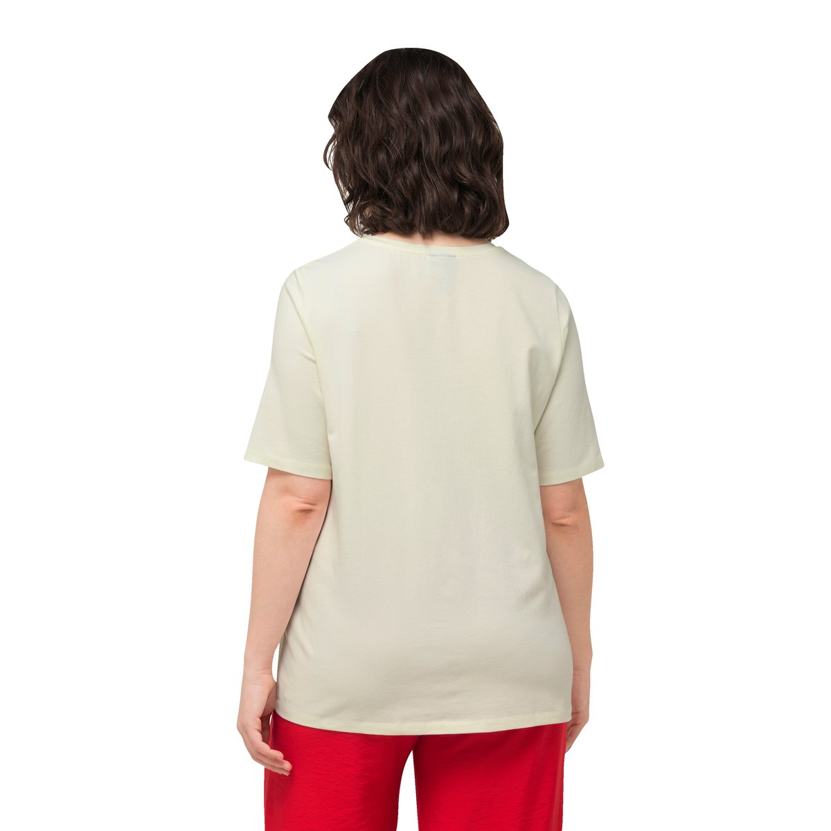 T-shirt à imprimé Imagine avec col rond et blanc crème, ULLA POPKEN